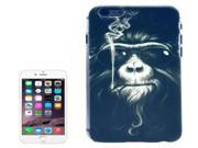 Monkey Pattern Transparent Frame Colored Drawing Plastic Case for iPhone 6 Plus 6S Plus