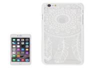 Glass Window Grilles Style Windbell Pattern Plastic Cover for iPhone 6 White