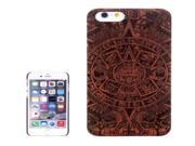 Abstract Carved Pattern Rosewood Patch Protective Case for iPhone 6 Plus 6S Plus