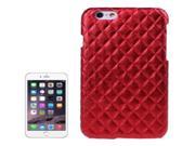 Pearly Lustre Lambskin Paste Plastic Case for iPhone 6 Plus 6S Plus Red