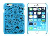 Magic Girl Pattern Frosted Protective Case for iPhone 6 Plus 6S Plus Blue