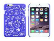 Magic Girl Pattern Frosted Protective Case for iPhone 6 Plus 6S Plus Dark Blue
