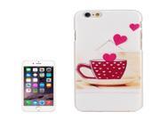 Embossment Style Heart and Cup Pattern Plastic Case for iPhone 6 Plus 6S Plus