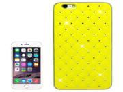 Bling Diamond Stars Plating Skinning Plastic Case for iPhone 6 Plus 6S Plus Yellow