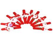 Santa Style Flash Light Merry Christmas Slap Pat Circle Wristband Pack of 10 Random Delivery