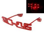 2016 Shape Led Flash Glasses for Halloween Christmas Party Red