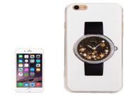 Diamond Encrusted Watch Pattern White Back Shell TPU Acrylic Protective Case for iPhone 6 Plus 6S Plus