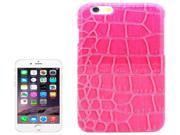 Crocodile Texture Leather Skinning Plastics Case for iPhone 6 Plus 6S Plus Magenta