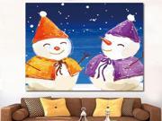 Christmas Snowman Style Art Pictures Wall Paintings on UV Prints for Kitchen Dining Room Bed Room No Frame Size 40cm x 40cm