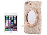 Stereoscopic Diamond Encrusted Mirror Bowknot Plastic Case for iPhone 6 Plus 6S Plus White