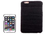 Sandpainting Wood Grain Texture PU Case for iPhone 6 Plus 6S Plus Black