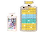 Diamond Encrusted Perfume Bottle Shape Plastic Case with Chain for iPhone 6 Plus 6S Plus