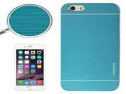 2 in 1 Brushed Texture Metal Plastic Protective Case for iPhone 6 Plus 6S Plus Blue