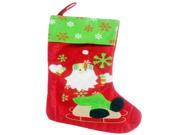 Santa Pattern Christmas Decoration Party Long Sock Gifts Bag Size 44cm x 26cm
