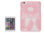 Glass Window Grilles Style Windbell Pattern Plastic Cover for iPhone 6 Pink