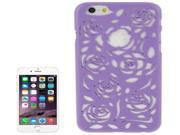 Hollow Out Rose Flowers Pattern Protective Hard Case for iPhone 6 Plus 6S Plus Purple