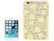 3D Eyes Owls Pattern Plastic Protective Case for iPhone 6 Plus Yellow