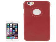 Engraving Flower Plastic Protective Case for iPhone 6 Plus 6S Plus Dark Red