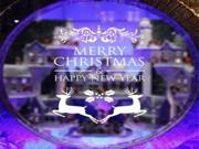 Home Decor Merry Christmas Happy New Year Removable Wall Stickers Size 58cm x 58cm White