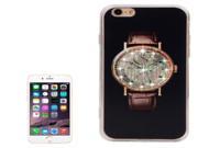 Diamond Encrusted Watch Pattern Black Back Shell TPU Acrylic Protective Case for iPhone 6 Plus 6S Plus