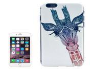Deer Pattern Transparent Frame Colored Drawing Plastic Case for iPhone 6 Plus 6S Plus