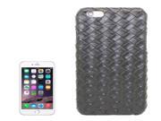 Woven Texture Paste Skin Plastic Case for iPhone 6 Plus 6S Plus Black