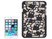3D Eyes Owls Pattern Plastic Protective Case for iPhone 6 Plus Black