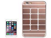 Brushed Texture Grids Dents Plastic Hard Case for iPhone 6 Plus 6S Plus Brown