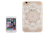 Ultra Thin Carved Flower Pattern Transparent Frame PC Protective Case for iPhone 6 Plus