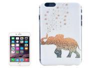 Elephant Pattern Transparent Frame Colored Drawing Plastic Case for iPhone 6 Plus 6S Plus