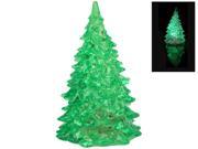 Crystal Christmas Tree Shaped Color changed LED Light Night Lamp Size 6cm L x 12.5cm H Green