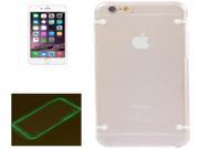 Luminous Frame Transparent Back Shell Plastic Case for iPhone 6 Plus 6S Plus White