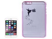 Angel Pattern Ultra Thin Plating Border Transparent Plastic Case for iPhone 6 Plus 6S Plus Package Random Delivery Pink