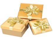 High grade Paper Golden Bow Christmas Gift Three Size Set Gold