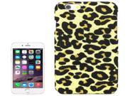 Leopard Texture Shimmering Powder Skinning Plastic Case for iPhone 6 Plus 6S Plus Yellow