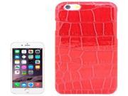 Crocodile Texture Leather Skinning Plastics Case for iPhone 6 Plus 6S Plus Red