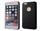 Baseus 1mm Ultra thin Plastic Coating Leather Protective Case foe iPhone 6 Plus 6S Plus Black