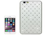 Bling Diamond Stars Plating Skinning Plastic Case for iPhone 6 Plus 6S Plus White