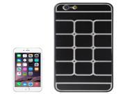 Brushed Texture Grids Dents Plastic Hard Case for iPhone 6 Plus 6S Plus Black