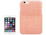 Crocodile Texture Leather Skinning Plastics Case for iPhone 6 Plus 6S Plus Pink