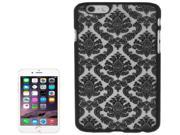 Embossed Flowers Pattern Protective Hard Case for iPhone 6 Plus 6S Plus Black