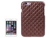 Pearly Lustre Lambskin Paste Plastic Case for iPhone 6 Plus 6S Plus Brown