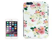 Chinese Rose Pattern Transparent Frame Colored Drawing Plastic Case for iPhone 6 Plus 6S Plus