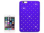 Bling Diamond Stars Plating Skinning Plastic Case for iPhone 6 Plus 6S Plus Purple
