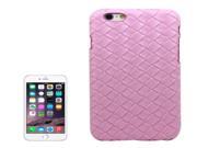 Woven Texture Paste Skin Plastic Case for iPhone 6 Plus 6S Plus Pink
