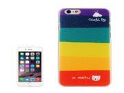 Embossment Style Colorful Stripe Pattern Plastic Case for iPhone 6 Plus 6S Plus