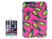 Pineapple Pattern Transparent Frame Colored Drawing Plastic Case for iPhone 6 Plus 6S Plus