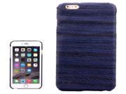 Sandpainting Wood Grain Texture PU Case for iPhone 6 Plus 6S Plus Dark Blue