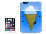 Ice Cream Pattern Transparent Frame Colored Drawing Plastic Case for iPhone 6 Plus 6S Plus