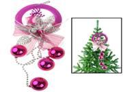 Christmas Bell with String and Ornament Bell Diameter 45mm Magenta